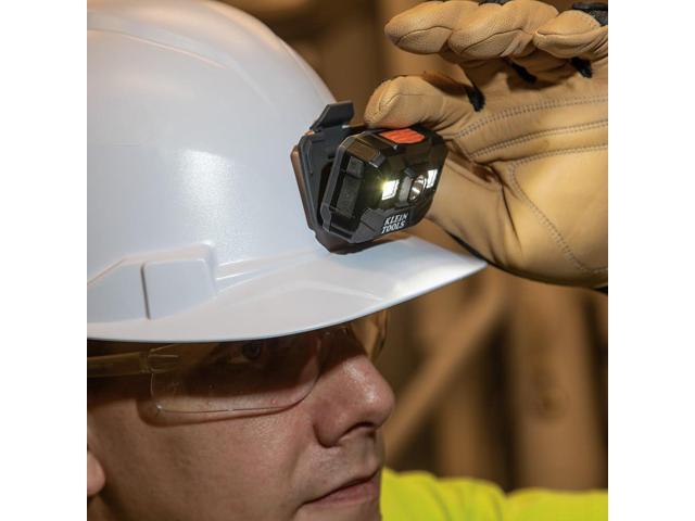 Klein Tools 56062 Rechargeable LED Headlamp / Worklight for Klein Hardhats, 300 Lumens, All-Day Runtime, 3 Modes, for Work and Outdoors