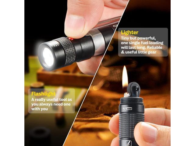 EDC Multitool 5-In-1 Tactical Survival Gear with Flashlight, Lighter(No Fuel), Glass Breaker, Cutter, Compass, Pocket Camping Multi-Tool Gadget,...