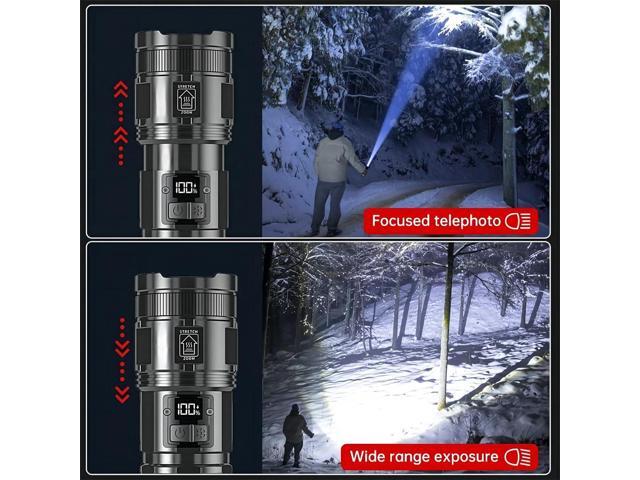 Rechargeable Tactical Flashlights, 120000 Lumens Super Bright Led Flashlights with COB Work Light, High Powered, Powerful Handheld Flashlights for...