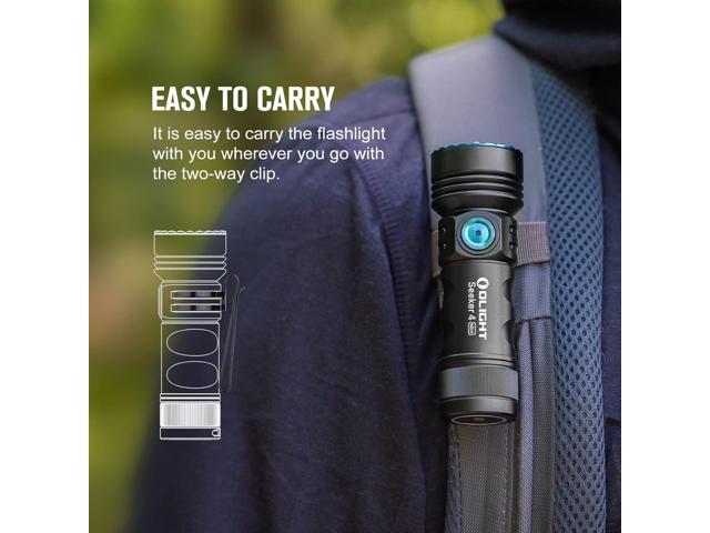 OLIGHT Seeker 4 Mini Rechargeable EDC Flashlight with 365nm UV Combo 1200 Lumens White Light, Portable Black Light for Outdoors, Cleanliness...