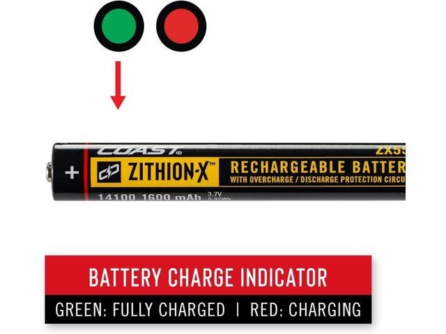 Coast ZX555 ZITHION-X Li-Ion Rechargeable Battery for The G24, G25, G26, G32, and G34 LED Flashlights, Black
