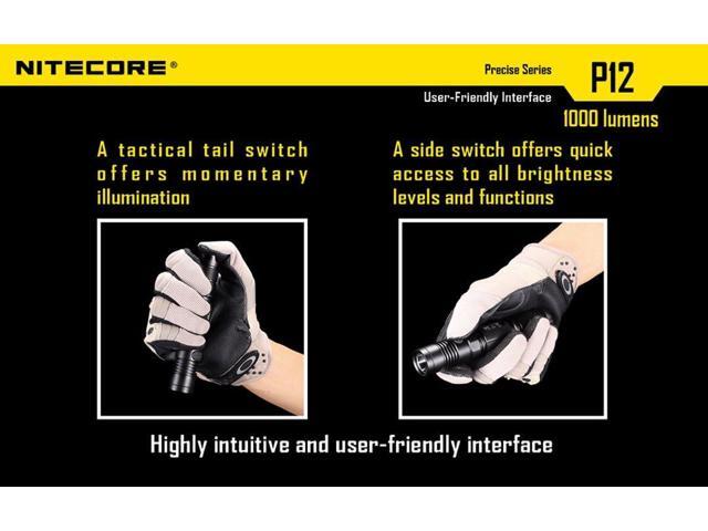 NITECORE P12 2015 Version 1000 Lumens Precise Tactical Flashlight CREE XM-L2 U2 LED Waterproof Flashlight