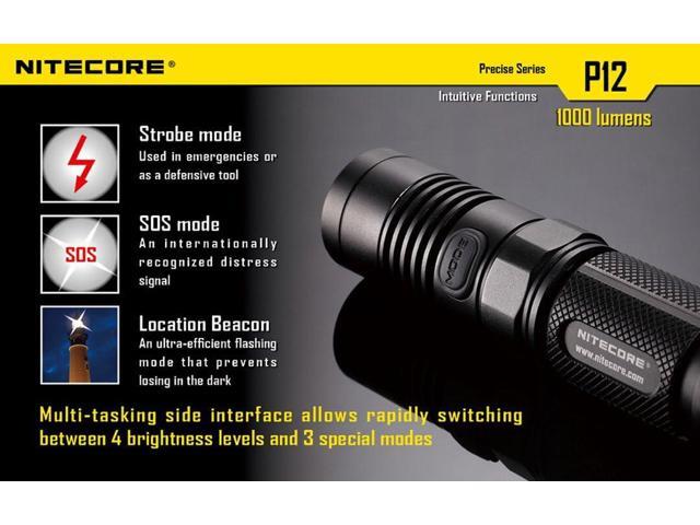 NITECORE P12 2015 Version 1000 Lumens Precise Tactical Flashlight CREE XM-L2 U2 LED Waterproof Flashlight