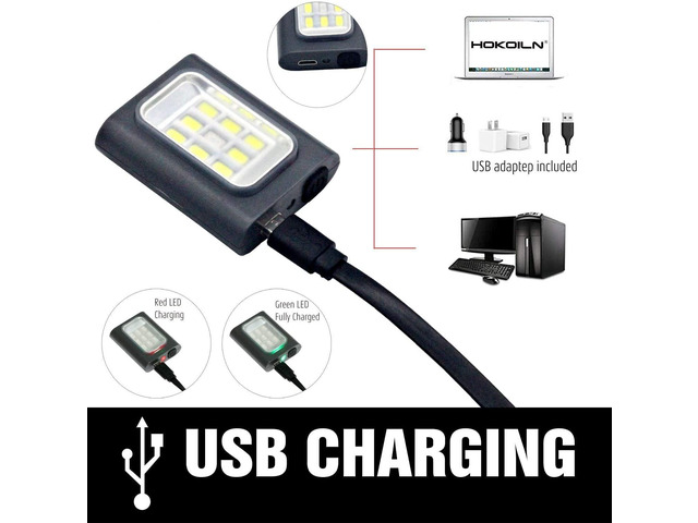 Outdoor Night Running Lights, 2Pack LED Running Lights for Runners with Rechargeable Battery for Camping, Hiking, Running, Jogging, Outdoor Adventure