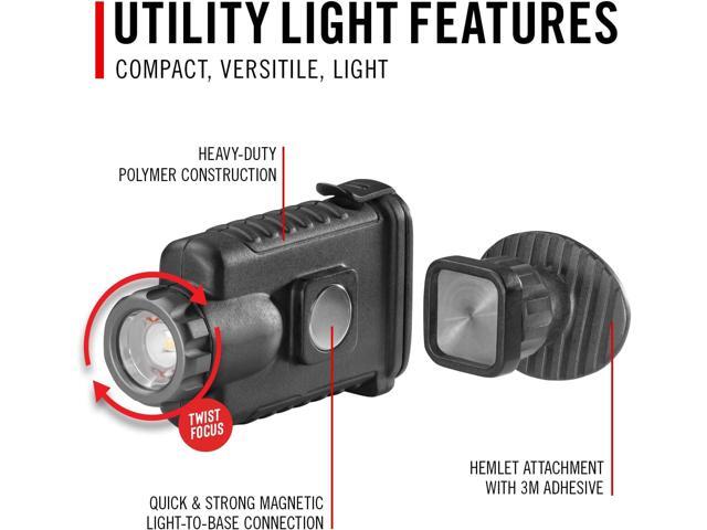 COAST HX500 480 Lumen Alkaline Dual Power LED Utility Light with Twist Focus, KASK Mount, Magnetic