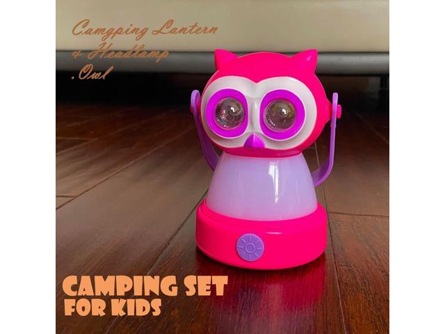 Outdoor Equipment LED Camping Lantern & Headlamp set for Kids, FANT. LUX Battery Powered Night Light for Emergency, Hurricane, Lightweight Tent Lamp