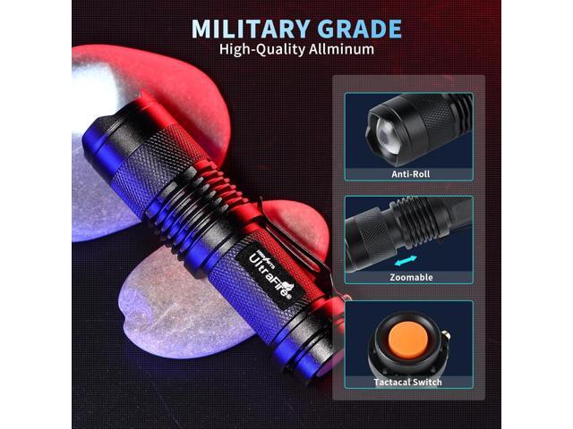 ULTRAFIRE 5 Pack SK68 Tactical and Small Flashlights,7w 3-Mode Pocket Torch Adjustable Focus Zoom Light Lamp
