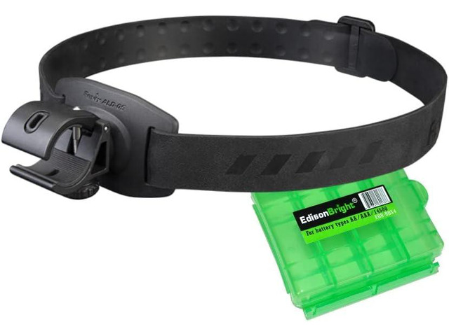 Fenix ALD-05 Universal Helmet Flashlight Holder Bundle with EdisonBright Accessory case