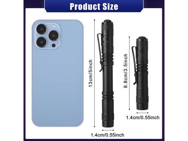 Zhehao 30 Pcs Mini Led Flashlight Bright Aluminum Penlight Flashlights with Clip Small Water Resistant Pocket Flash Light for Night Reading...