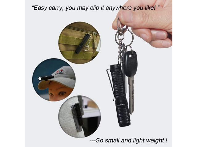 Mini Keychain Flashlight AAA Small Bright Pocket Light 150 Lumens 3 Modes Multipurpose Hatlight Camplight Tablelight for Everyday EDC Reading Walk...