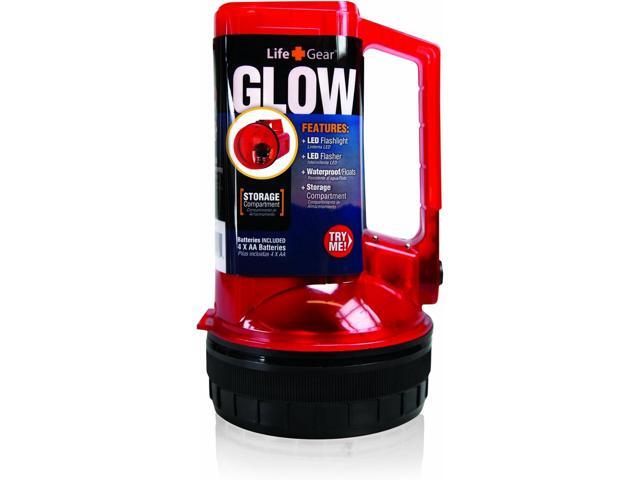 Life Gear - LG114 LED Glow Spotlight with Storage Compartment, Red Red/Red