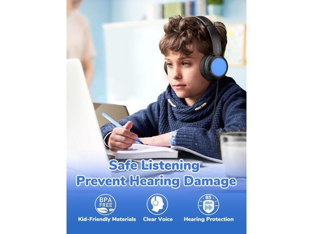 iClever Kids Wired Headphones for School Students K-12 & Teachers, Durable PP Material, Tangle Free, Kids Headphones with Cord Multiple Folding...