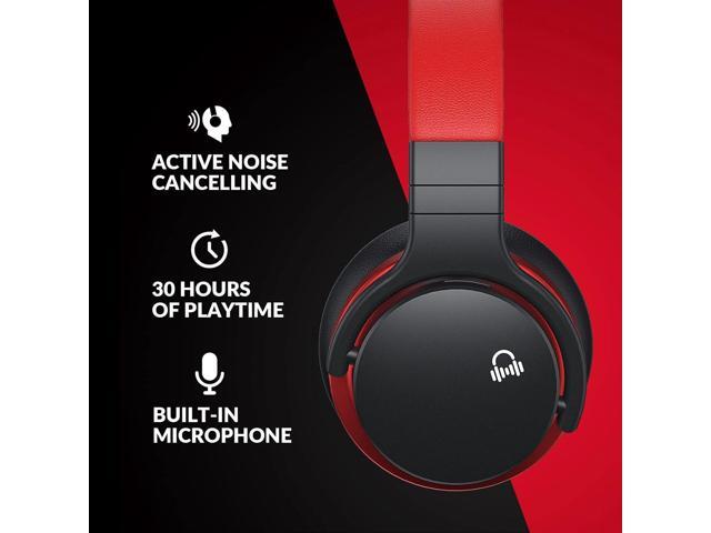 MOVSSOU E7 Active Noise Cancelling Headphones Bluetooth Headphones Wireless Headphones Over Ear with Microphone Deep Bass, Comfortable Protein...