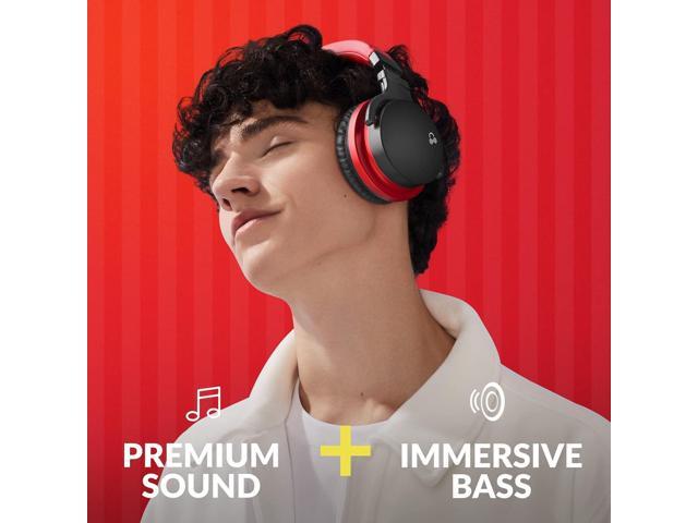 MOVSSOU E7 Active Noise Cancelling Headphones Bluetooth Headphones Wireless Headphones Over Ear with Microphone Deep Bass, Comfortable Protein...