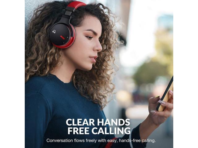 MOVSSOU E7 Active Noise Cancelling Headphones Bluetooth Headphones Wireless Headphones Over Ear with Microphone Deep Bass, Comfortable Protein...