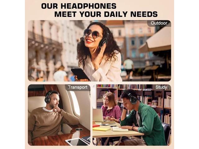 6S Wireless Bluetooth Headphones Over Ear, Hi-Fi Stereo Foldable Wireless Stereo Headsets Earbuds with Built-in Mic, Volume Control, FM for...