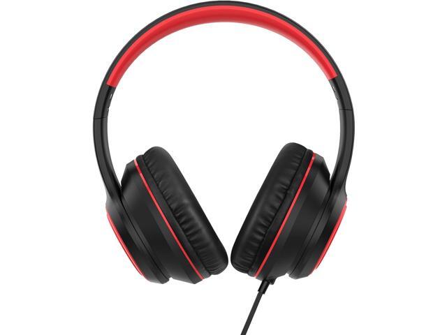 A8 Wired Over-Ear Headphones with Microphone, Lightweight Folding Portable Headphones with 1.5M No-Tangle Cord, 3.5mm Plug in Headphones for...