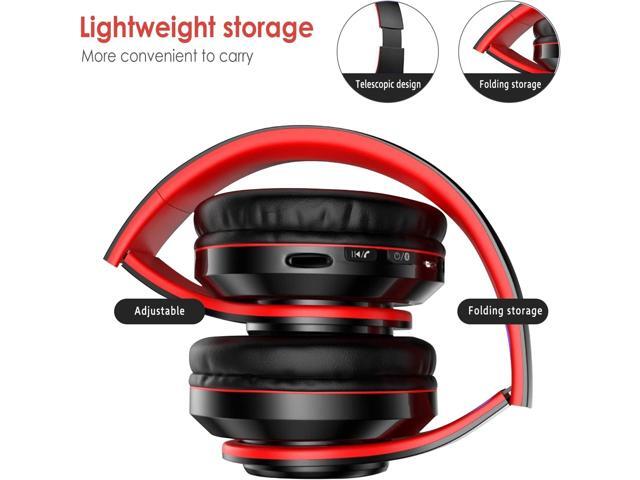 2022 Wireless Bluetooth Headphones,Colorful LED Lights Comfort Over Ear Foldable Headset with Built-in Microphone,FM,SD Card Slot,Wired for...