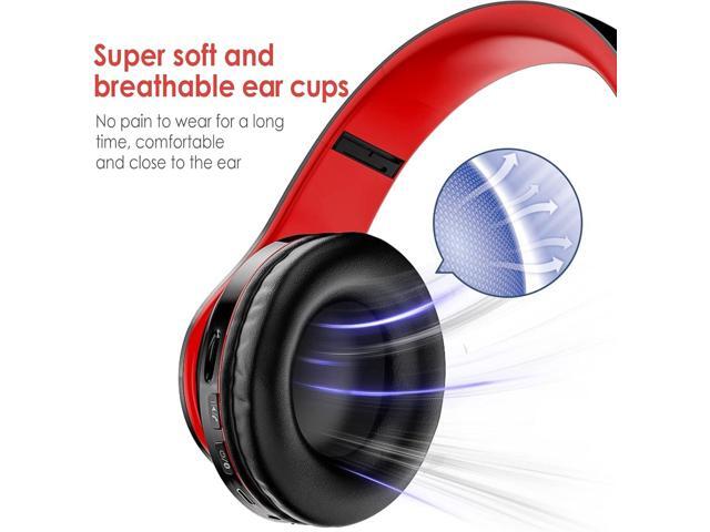 2022 Wireless Bluetooth Headphones,Colorful LED Lights Comfort Over Ear Foldable Headset with Built-in Microphone,FM,SD Card Slot,Wired for...