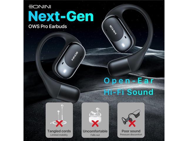 Open Ear Bluetooth 5.3 Headphones with HiFi Sound, ENC Noise-Canceling Calls, Comfortable Ear Hooks, 40H Battery, IPX5 Waterproof Wireless Earbuds...
