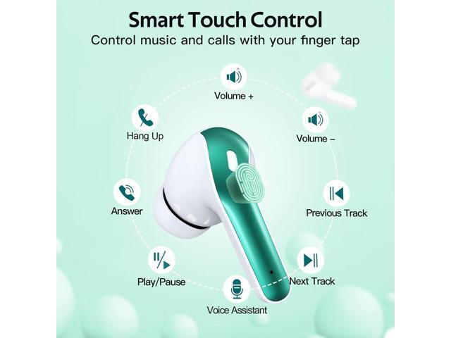 TAGRY Bluetooth Headphones True Wireless Earbuds 60H Playback LED Power Display Earphones with Wireless Charging Case IPX5 Waterproof in-Ear...