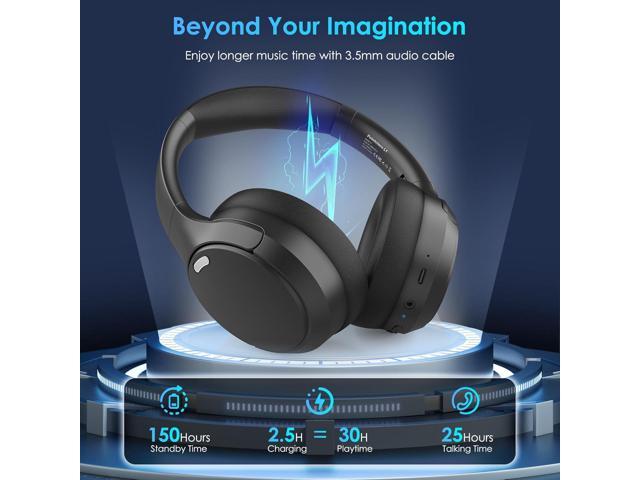 Bluetooth Headphones, Wireless Over Ear Headphones with HiFi Stereo Microphone, Foldable Lightweight On Ear 5.4 Headphones with Deep Bass for...