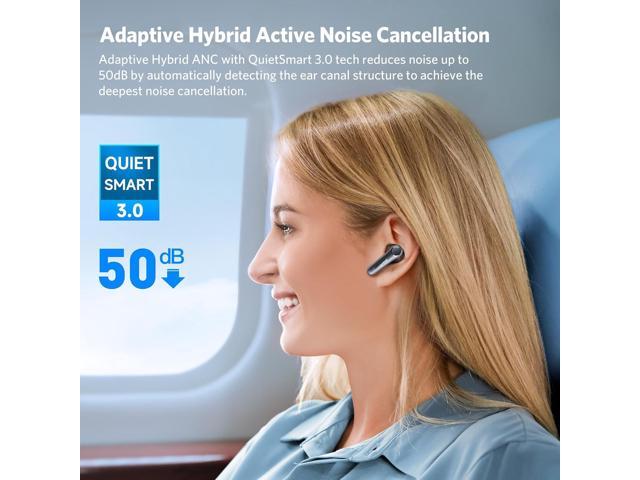 EarFun Air Pro 4 Adaptive Hybrid Noise Canceling Wireless Earbuds, Qualcomm Snapdragon Sound, aptX Lossless, 6 Mics AI CVC 8.0 Call, LDAC Hi-Res...