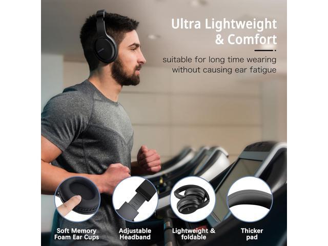 AMORNO Bluetooth Headphones Over Ear, 68 Hours Playtime Wireless Headphones with Mic, Foldable Adjustable Lightweight HiFi Stereo Headset for...
