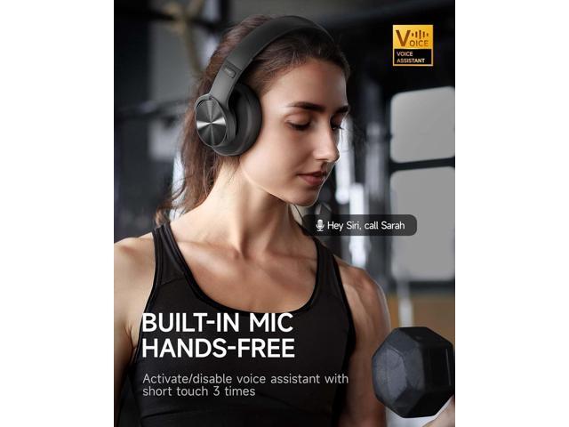 Picun B8 Bluetooth Headphones, 120H Playtime Headphone Wireless Bluetooth with 3 EQ Modes, Low Latency, Hands-Free Calls, Over Ear Headphones for...