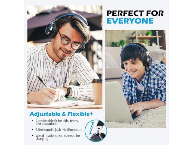 AILIHEN C8 Headphones Wired, On-Ear Headphones with Microphone and Volume Control Foldable Corded Stereo 3.5mm Headset for Smartphones Chromebook...