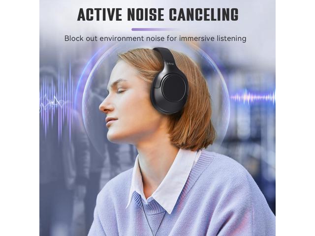 FIFINE Wireless Bluetooth Headphones, Over-Ear Noise Canceling Headphones with Soft Earmuffs, Up to 65H Playtime for Music, Phone Calls, Sport...
