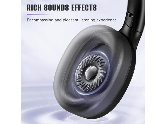 FIFINE Wireless Bluetooth Headphones, Over-Ear Noise Canceling Headphones with Soft Earmuffs, Up to 65H Playtime for Music, Phone Calls, Sport...