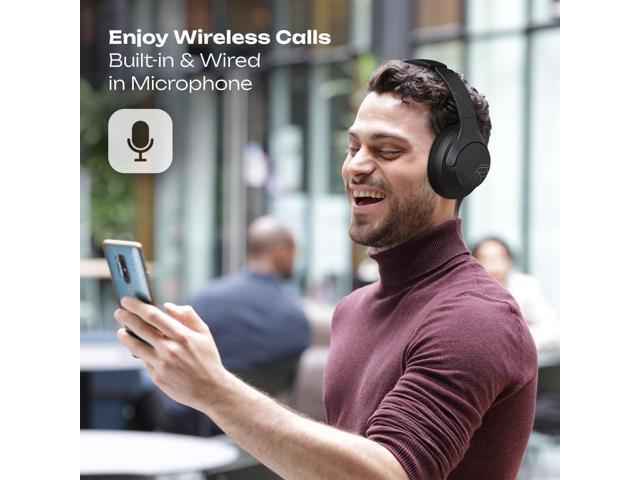 PowerLocus Bluetooth Headphones Over Ear, 50H Playtime with 4 EQ Modes Wireless Headphones with Microphone, HiFi Stereo Deep Bass, Soft Ear Cups,...