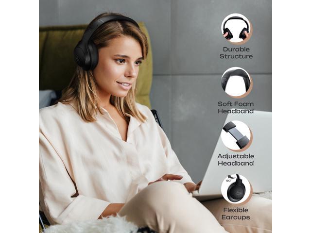 PowerLocus Bluetooth Headphones Over Ear, 50H Playtime with 4 EQ Modes Wireless Headphones with Microphone, HiFi Stereo Deep Bass, Soft Ear Cups,...