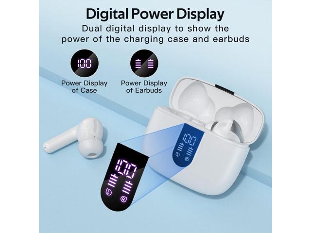 TAGRY Bluetooth Headphones True Wireless Earbuds 60H Playback LED Power Display Earphones with Wireless Charging Case IPX5 Waterproof in-Ear...