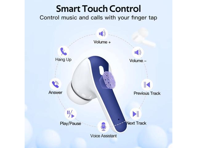 TAGRY Bluetooth Headphones True Wireless Earbuds 60H Playback LED Power Display Earphones with Wireless Charging Case IPX5 Waterproof in-Ear...