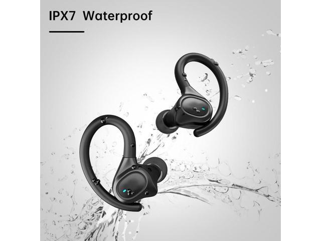 APEKX True Wireless Earbuds - Secure Fit Earhooks for Small Ear, Bluetooth Headphones for iPhone, IPX7 Waterproof, 40H Playtime, Ideal for Sports...