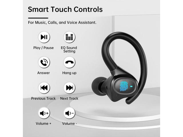 APEKX True Wireless Earbuds - Secure Fit Earhooks for Small Ear, Bluetooth Headphones for iPhone, IPX7 Waterproof, 40H Playtime, Ideal for Sports...