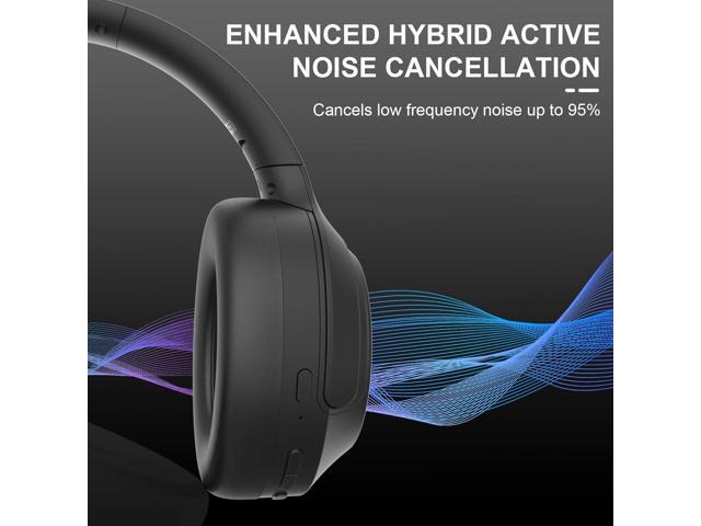 T-fun NC50 Hybrid Active Noise Cancelling Headphones Wireless Bluetooth 5.3, Foldable Over Ear Headphones, Custom EQ via App, 65 Hours Playtime,...