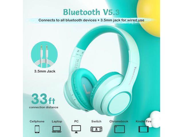 Active Noise Cancelling Headphones for Kids, 60H Playtime, Wireless Bluetooth Over-Ear Headset Built-in Microphone for Home/School/Travel/Party -...