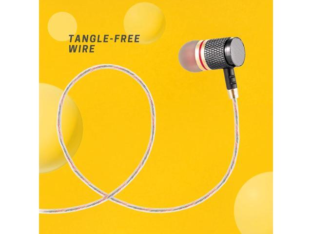 Betron YSM1000 Earphones in Ear Headphones Wired 3.5mm Jack Tangle-Free Cable Case and Noise Isolating Earbuds