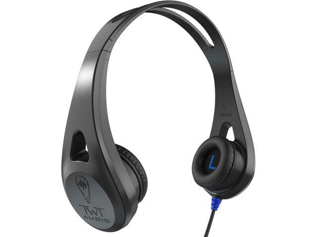 ThinkWrite Technologies / TWT Audio Ergo, TW100 Premium On-Ear Noise Reducing Ergonomic Black Headphone (3.5MM)