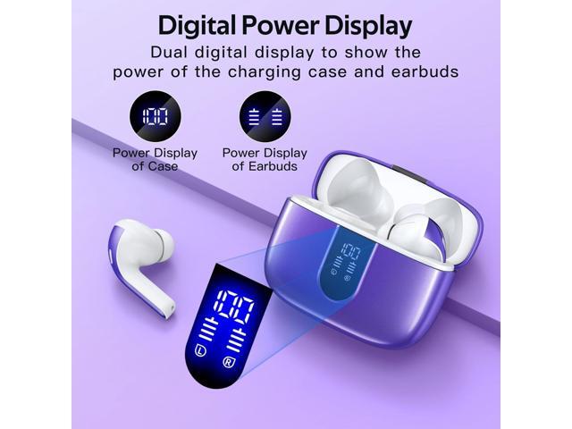 TAGRY Bluetooth Headphones True Wireless Earbuds 60H Playback LED Power Display Earphones with Wireless Charging Case IPX5 Waterproof in-Ear...