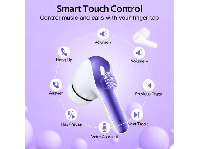 TAGRY Bluetooth Headphones True Wireless Earbuds 60H Playback LED Power Display Earphones with Wireless Charging Case IPX5 Waterproof in-Ear...