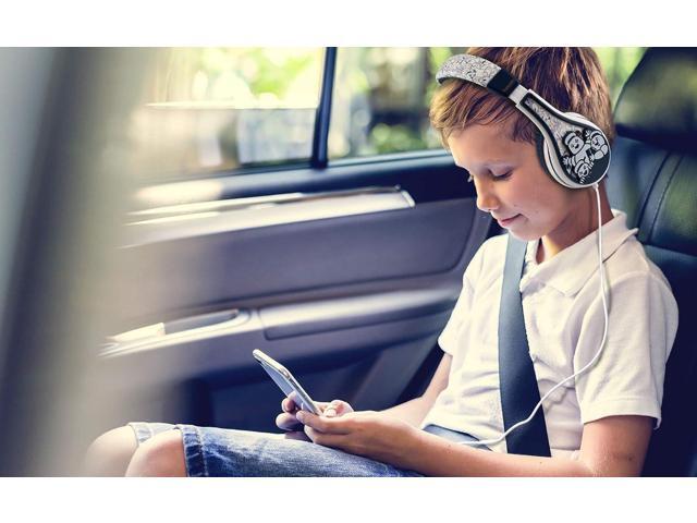 eKids Ghostbusters Kids Headphones, Adjustable Headband, Stereo Sound, 3.5Mm Jack, Wired Headphones for Kids, Tangle-Free, Volume Control, for Fans...