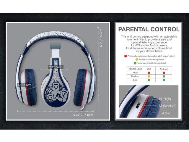 eKids Ghostbusters Kids Headphones, Adjustable Headband, Stereo Sound, 3.5Mm Jack, Wired Headphones for Kids, Tangle-Free, Volume Control, for Fans...
