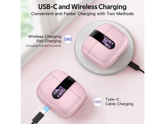 TAGRY Bluetooth Headphones True Wireless Earbuds 60H Playback LED Power Display Earphones with Wireless Charging Case IPX5 Waterproof in-Ear...