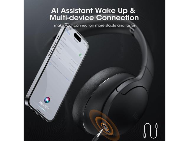 DOQAUS Upgrade Bluetooth Headphones Over Ear,90H Playtime Bluetooth 5.3 Wireless Headphones 3 EQ Modes,Built-in HD Mic,HiFi Stereo Sound,Deep...