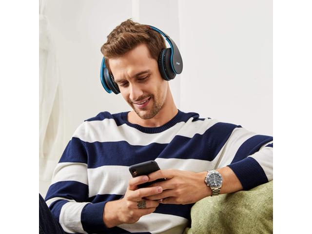 ZIHNIC Bluetooth Headphones, Foldable Wireless and Wired Stereo Headset Micro SD/TF, FM for Cell Phone,PC,Soft Earmuffs &Light Weight for Prolonged...