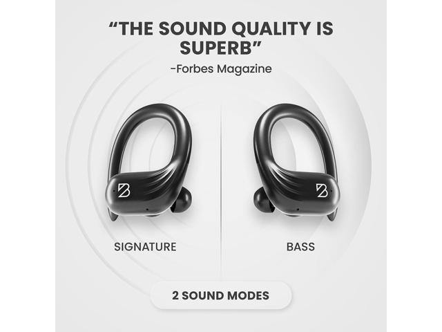 Runner 60 Wireless Running Earbuds, 80 Hour Long Battery Life Over the Ear Earbuds with EarHooks, Wrap Around Ear Buds Wireless Bluetooth Earbuds...